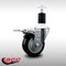 Service Caster 3.5'' SS Black Poly Swivel 1-1/2'' Expanding Stem Caster Total Lock Brake SCC-SSEXTTL20S3514-PPUB-BLK-112 - alternate 2